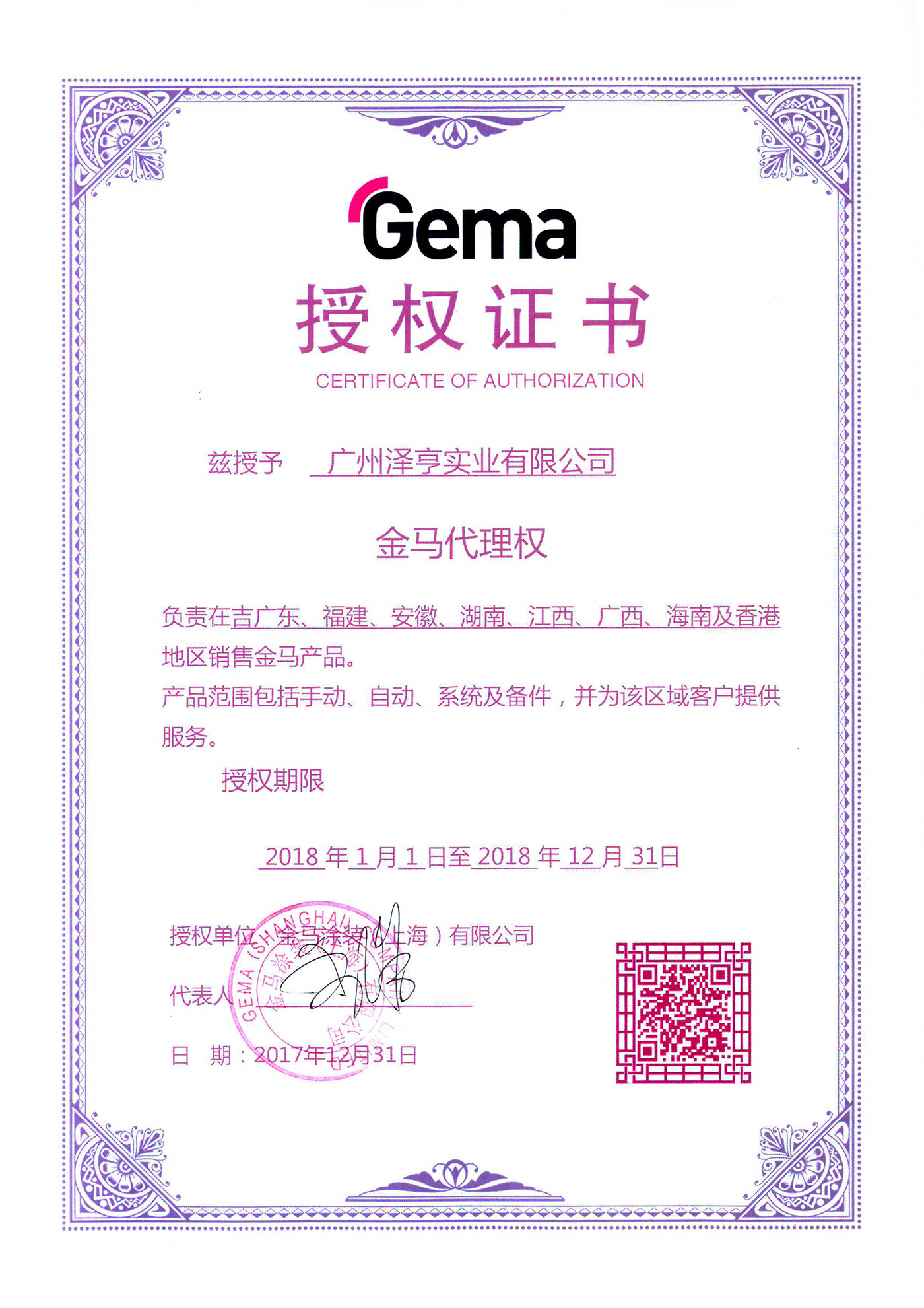 Authorization Letter of Gema